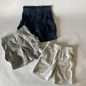 NEW! 3 Pairs, Tea Collection Cotton Shorts, 18-24 Months